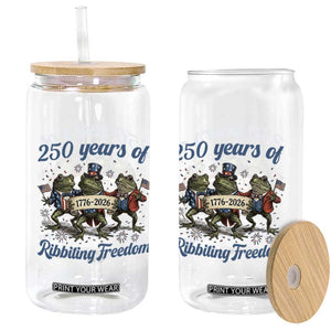 Funny Frog 250 Years Of Ribbiting Freedom Glass Can TS12 Print Your Wear