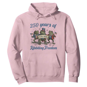 Funny Frog 250 Years Of Ribbiting Freedom Hoodie TS12 Light Pink Print Your Wear
