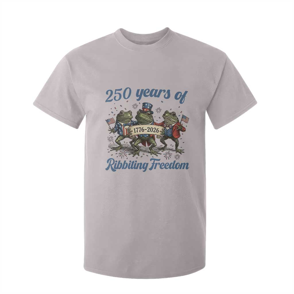 Funny Frog 250 Years Of Ribbiting Freedom T Shirt For Kid TS12 Ice Gray Print Your Wear