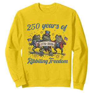 Funny Frog 250 Years Of Ribbiting Freedom Sweatshirt TS12 Daisy Print Your Wear