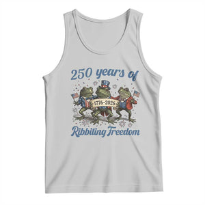 Funny Frog 250 Years Of Ribbiting Freedom Tank Top TS12 Ash Print Your Wear
