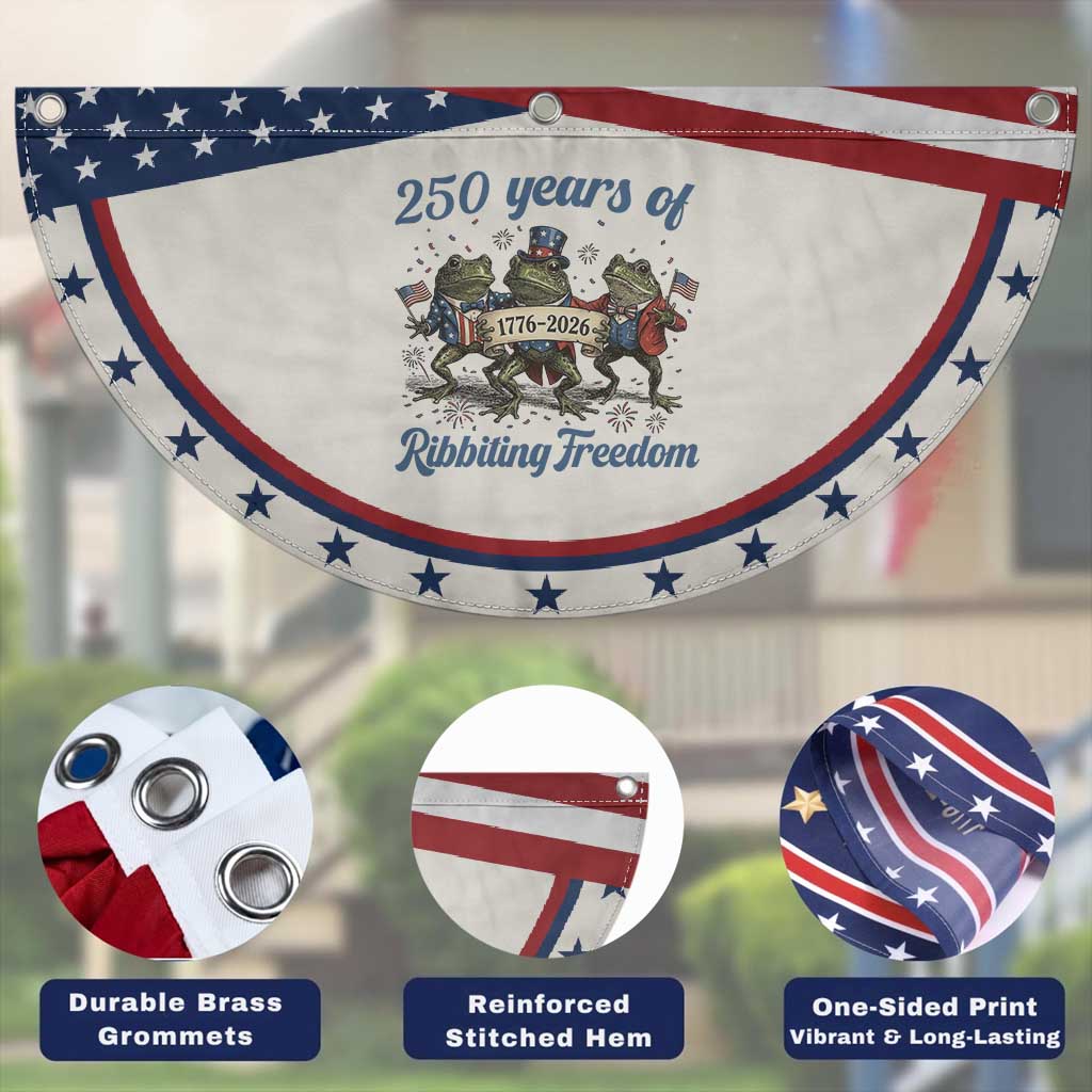 Funny Frog 250 Years Of Ribbiting Freedom Patriotic Fan Flag TS12 Print Your Wear
