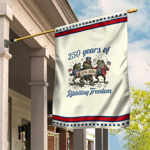 Funny Frog 250 Years Of Ribbiting Freedom Garden Flag TS12 Modern Beige Red Print Your Wear