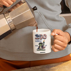 Patriotic Frog Raising The Torch Coffee Mug 250 Years Of Freedom TS12 Print Your Wear