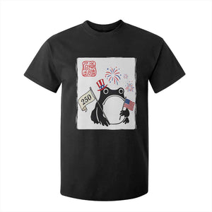 Funny Patriotic Grumpy Frog 250th Anniversary USA T Shirt For Kid TS12 Black Print Your Wear