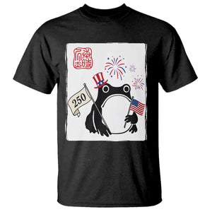 Funny Patriotic Grumpy Frog 250th Anniversary USA T Shirt TS12 Black Print Your Wear