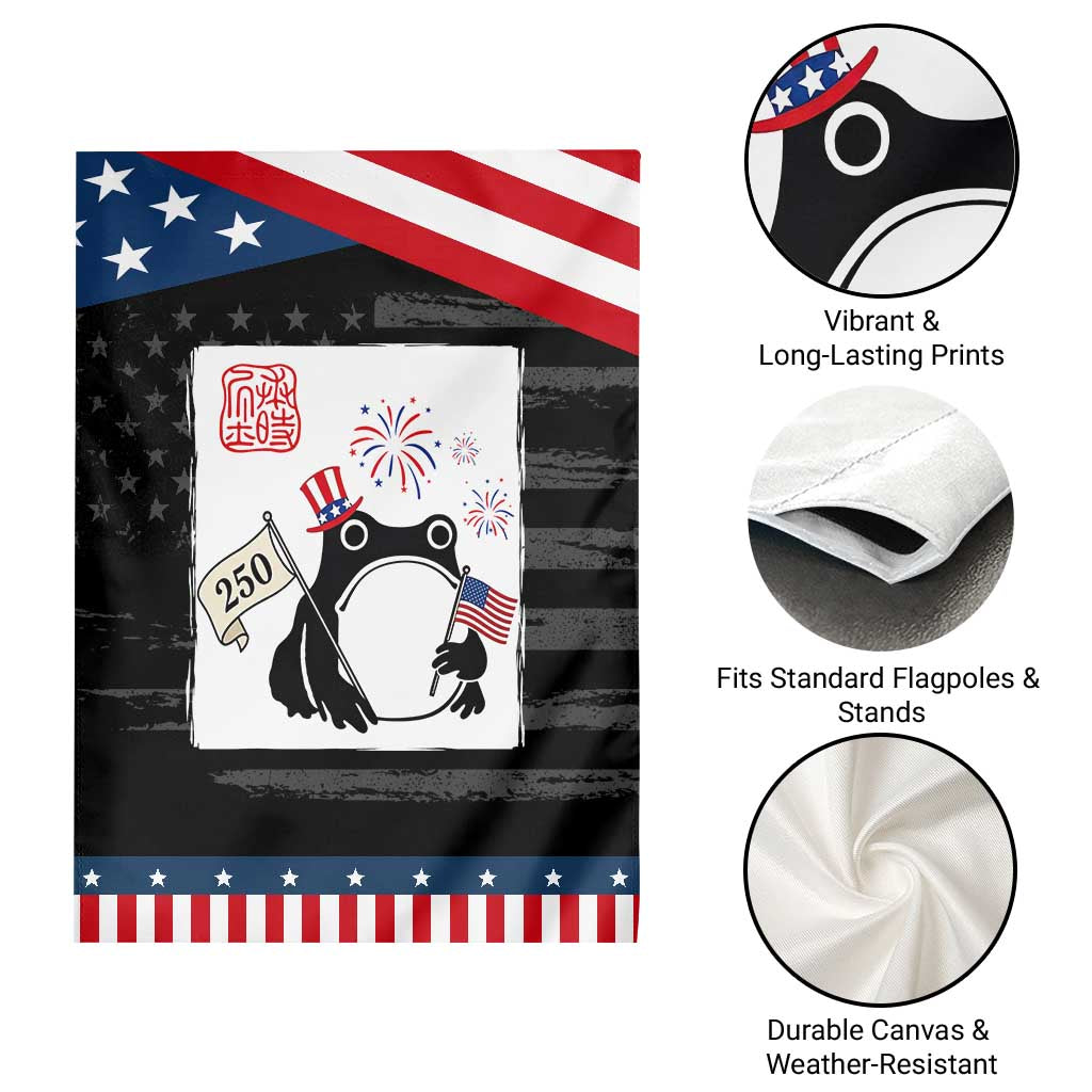Funny Patriotic Grumpy Frog 250th Anniversary USA Garden Flag TS12 Print Your Wear