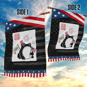 Funny Patriotic Grumpy Frog 250th Anniversary USA Garden Flag TS12 Print Your Wear