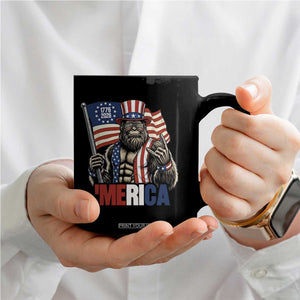 Funny Patriotic Bigfoot Merica Rock Coffee Mug USA 250th Anniversary TS12 Print Your Wear