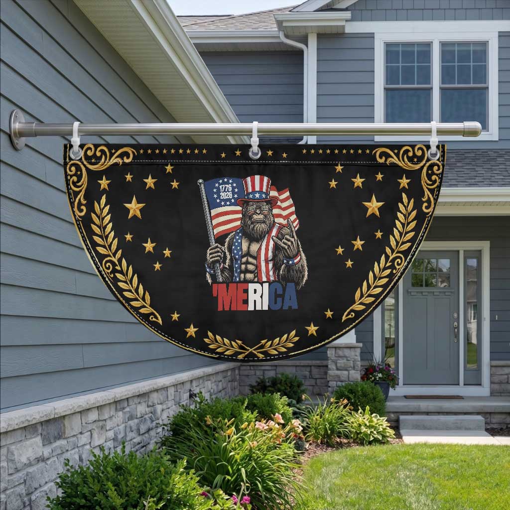 Funny Bigfoot Merica Rock Patriotic Fan Flag USA 250th Anniversary TS12 2pcs pack Vintage Black Print Your Wear