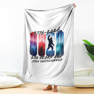 Funny Patriotic Bigfoot Throw Blanket 250 Years And Still Undiscovered TS12 Print Your Wear