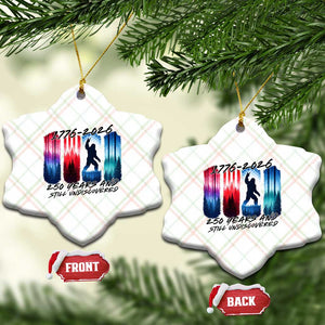 Funny Patriotic Bigfoot Ceramic Ornament 250 Years And Still Undiscovered TS12 Print Your Wear