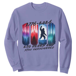 Funny Patriotic Bigfoot Sweatshirt 250 Years And Still Undiscovered TS12 Violet Print Your Wear