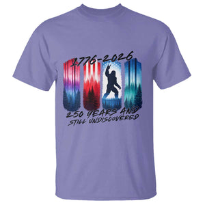Funny Patriotic Bigfoot T Shirt 250 Years And Still Undiscovered TS12 Violet Print Your Wear
