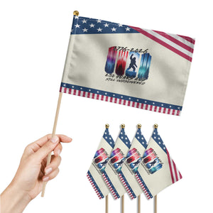 Funny Patriotic Bigfoot Patriotic Handheld Flag 250 Years And Still Undiscovered TS12 Print Your Wear