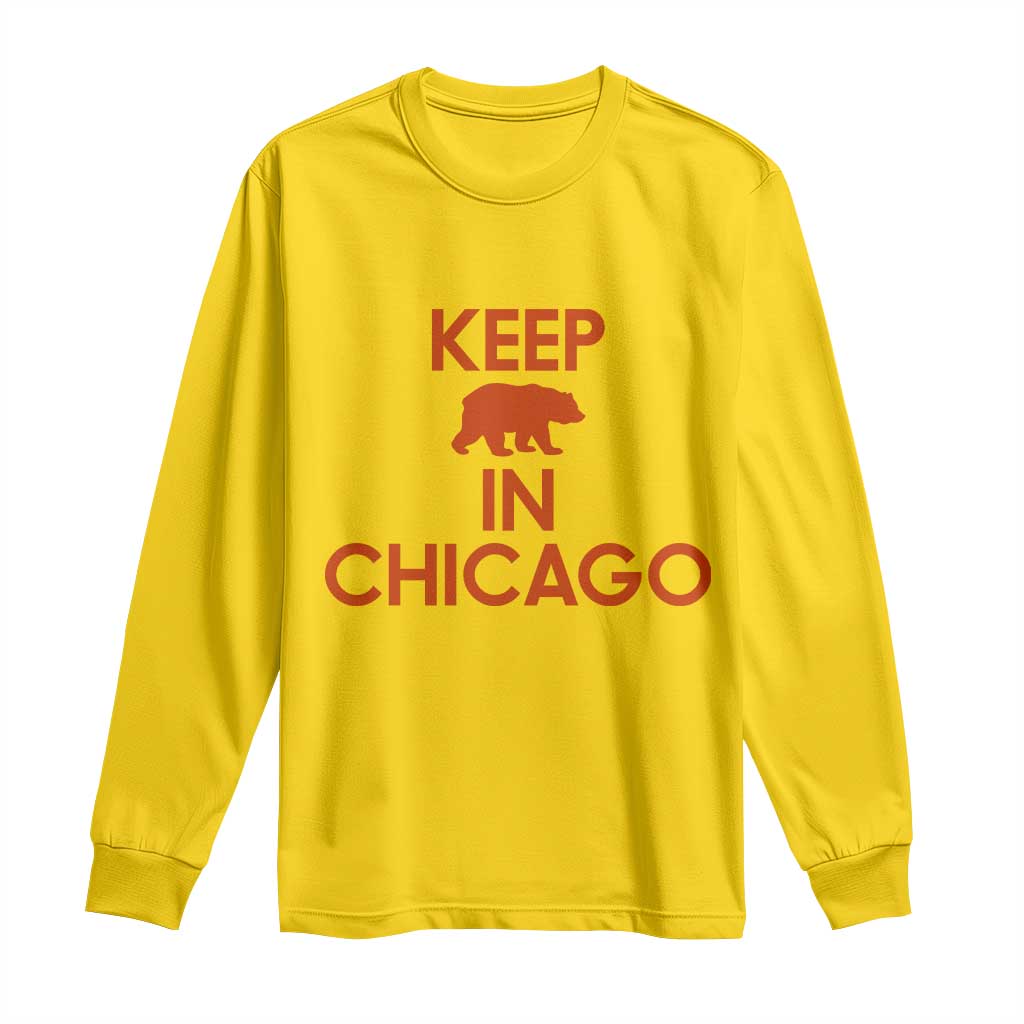 Keep Bear In Chicago CFB Long Sleeve Shirt Gift For Sports Fan TS12 Daisy Print Your Wear