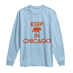 Keep Bear In Chicago CFB Long Sleeve Shirt Gift For Sports Fan TS12 Light Blue Print Your Wear
