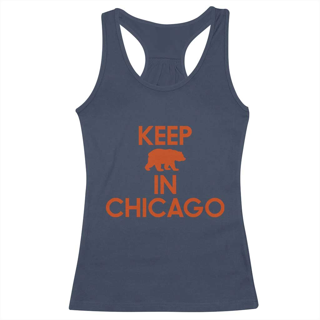 Keep Bear In Chicago CFB Racerback Tank Top Gift For Sports Fan TS12 Navy Print Your Wear