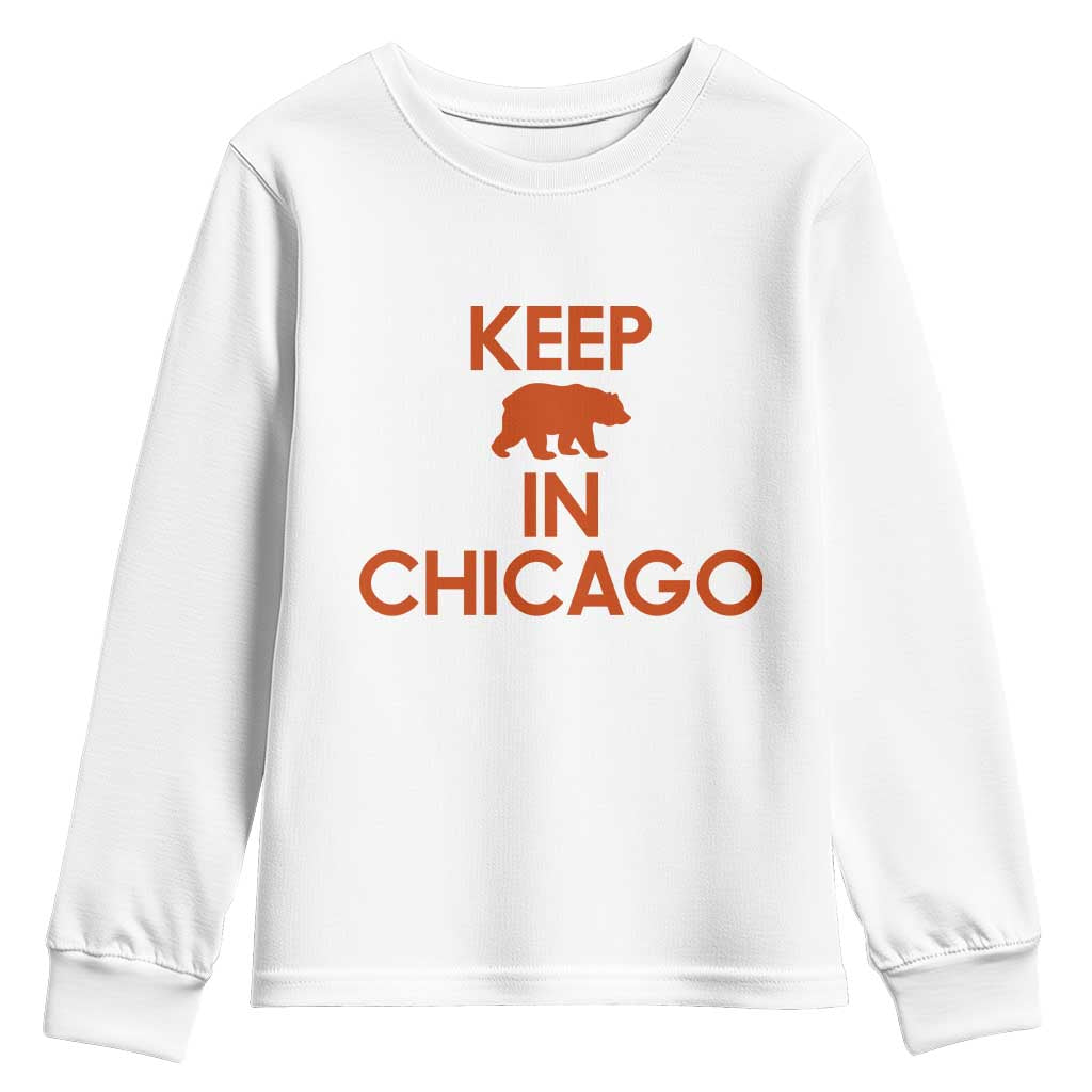 Keep Bear In Chicago CFB Youth Sweatshirt Gift For Sports Fan TS12 White Print Your Wear