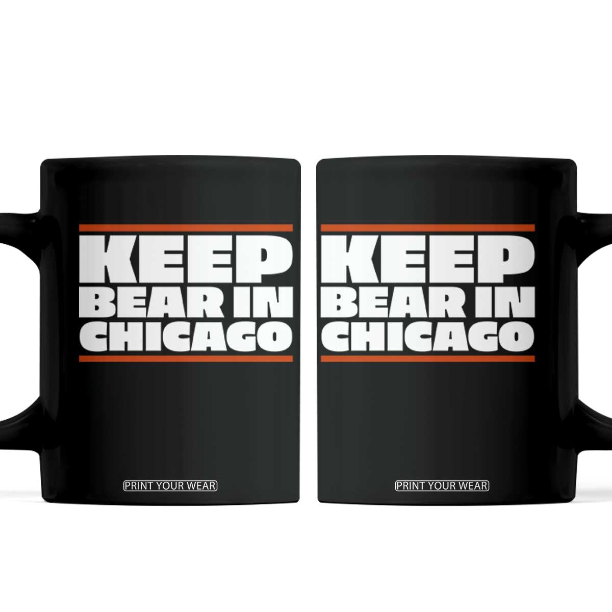 Keep Bear In Chicago CFB Coffee Mug Funny Football Fan Pride TS12 Black Print Your Wear
