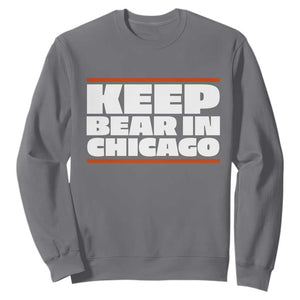Keep Bear In Chicago CFB Sweatshirt Funny Football Fan Pride TS12 Charcoal Print Your Wear