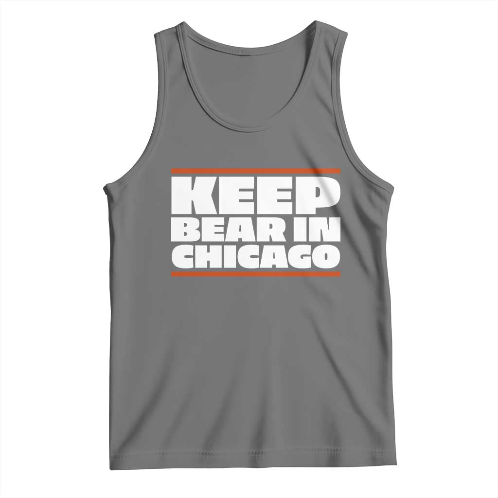 Keep Bear In Chicago CFB Tank Top Funny Football Fan Pride TS12 Black Heather Print Your Wear