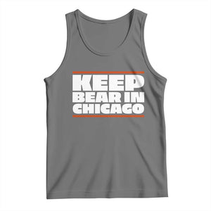 Keep Bear In Chicago CFB Tank Top Funny Football Fan Pride TS12 Black Heather Print Your Wear