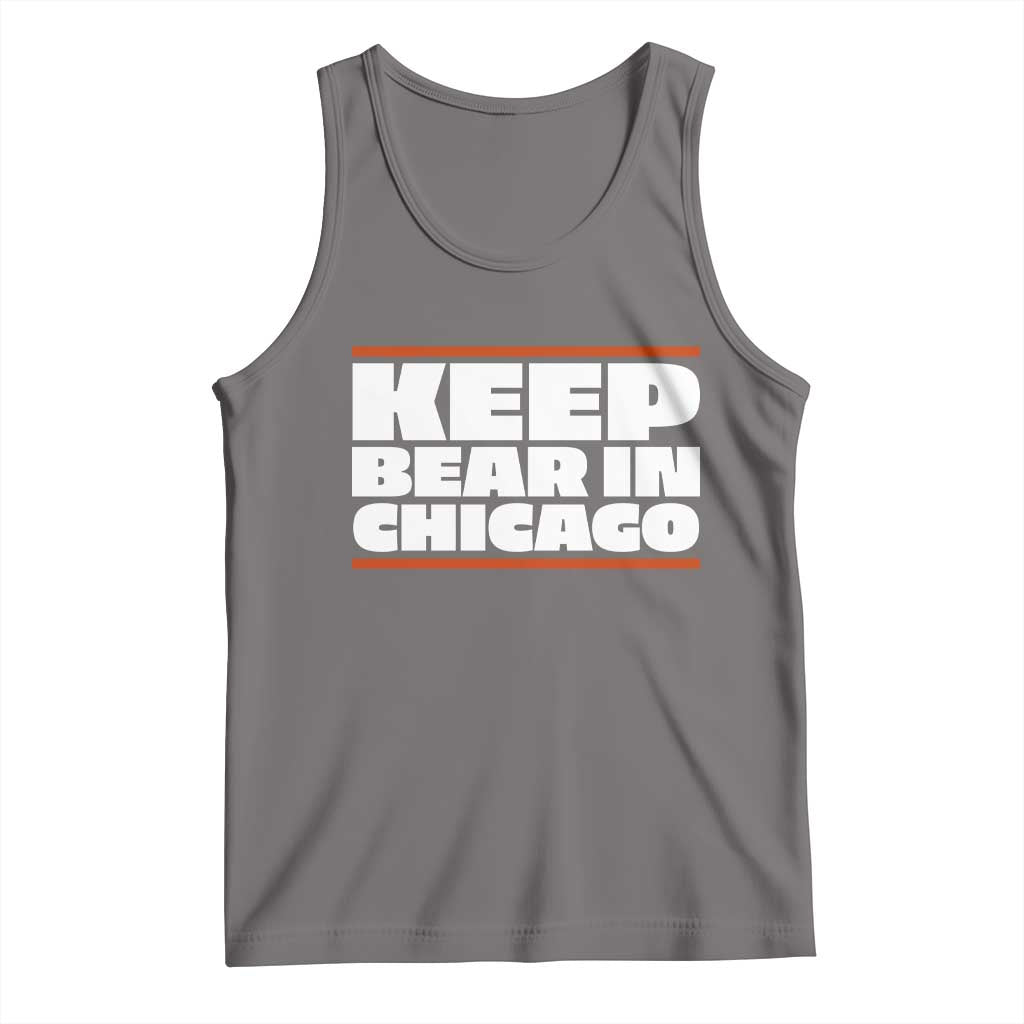 Keep Bear In Chicago CFB Tank Top Funny Football Fan Pride TS12 Deep Heather Print Your Wear