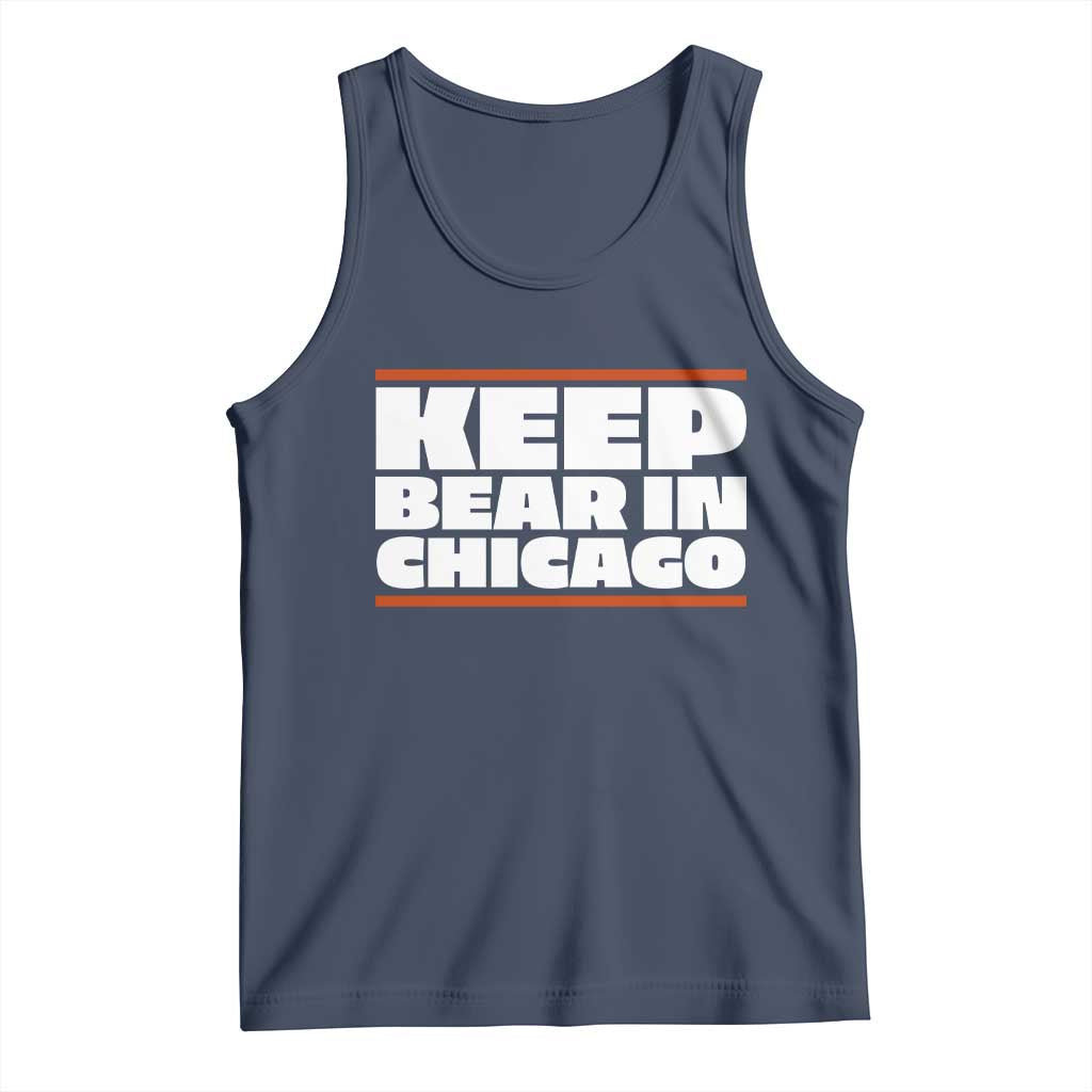 Keep Bear In Chicago CFB Tank Top Funny Football Fan Pride TS12 Navy Print Your Wear
