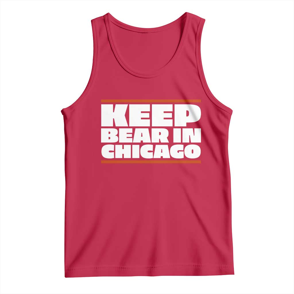 Keep Bear In Chicago CFB Tank Top Funny Football Fan Pride TS12 Red Print Your Wear
