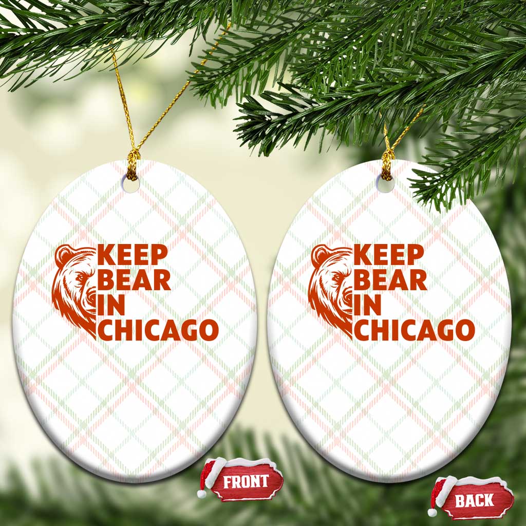 Keep Bear In Chicago CFB Ceramic Ornament Gift For Sports Lovers TS12 Print Your Wear
