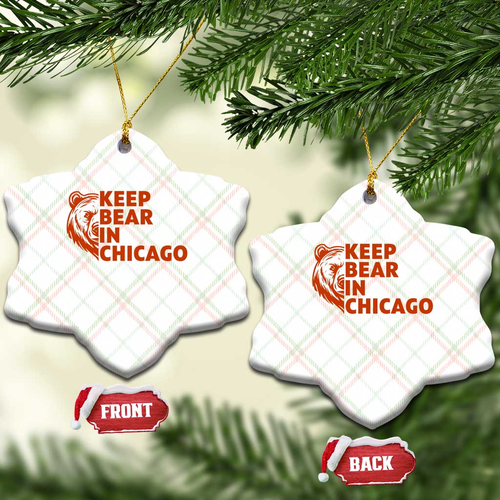 Keep Bear In Chicago CFB Ceramic Ornament Gift For Sports Lovers TS12 Print Your Wear