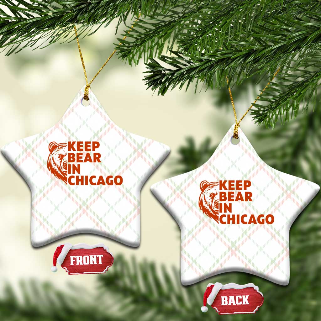 Keep Bear In Chicago CFB Ceramic Ornament Gift For Sports Lovers TS12 Print Your Wear