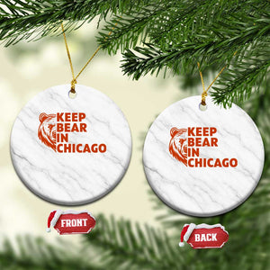 Keep Bear In Chicago CFB Ceramic Ornament Gift For Sports Lovers TS12 1pc White Marble Print Your Wear