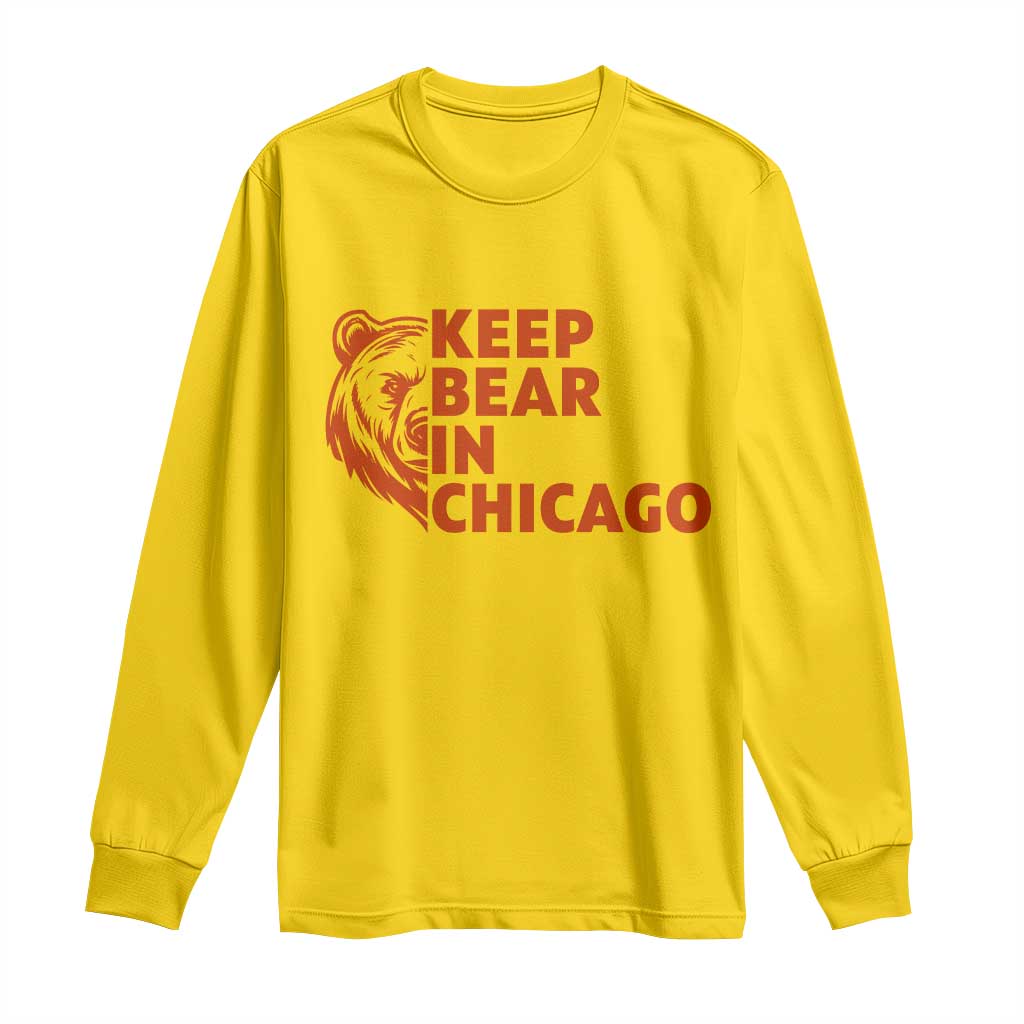 Keep Bear In Chicago CFB Long Sleeve Shirt Gift For Sports Lovers TS12 Daisy Print Your Wear