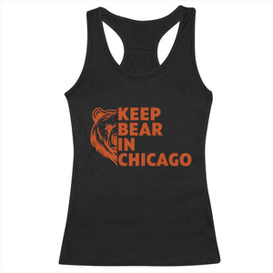 Keep Bear In Chicago CFB Racerback Tank Top Gift For Sports Lovers TS12 Black Print Your Wear