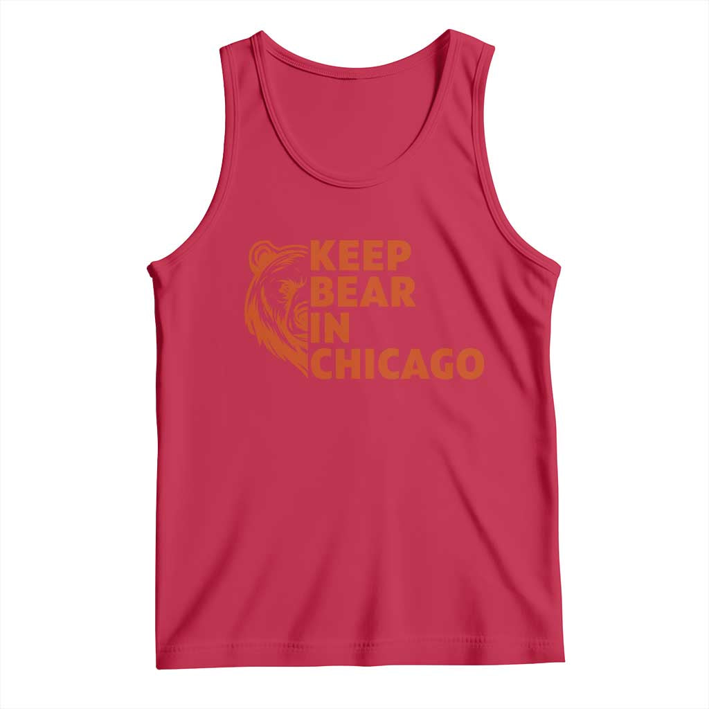 Keep Bear In Chicago CFB Tank Top Gift For Sports Lovers TS12 Red Print Your Wear