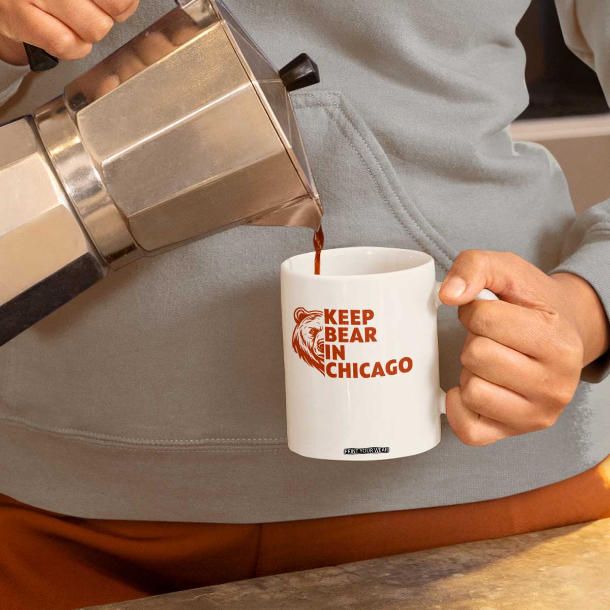 Keep Bear In Chicago CFB Coffee Mug Gift For Sports Lovers TS12 Print Your Wear