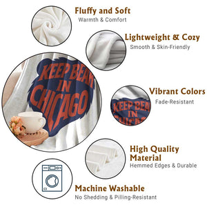 Keep Bear In Chicago CFB Throw Blanket Gift For Football Lovers TS12 Print Your Wear