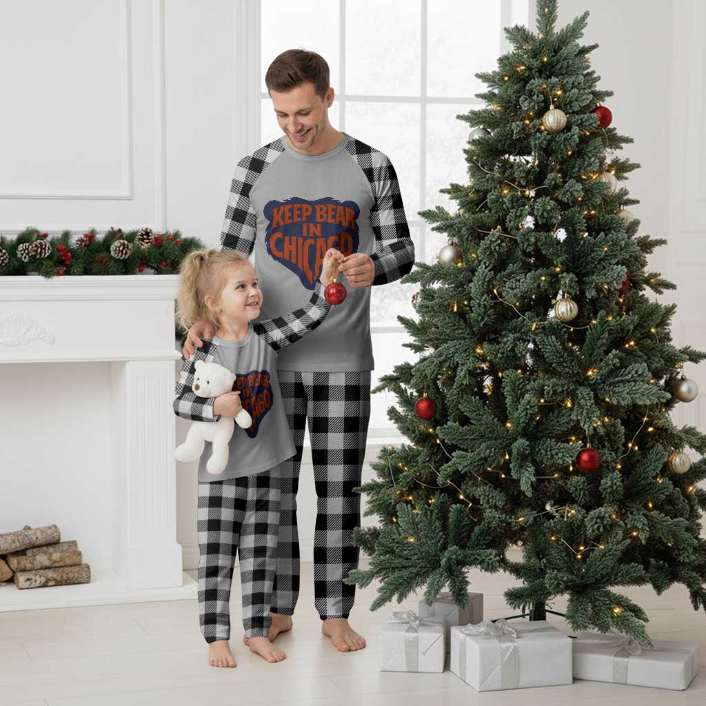 Keep Bear In Chicago CFB Plaid Pajama Set Gift For Football Lovers TS12 White Plaid Print Your Wear
