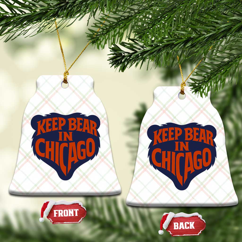 Keep Bear In Chicago CFB Ceramic Ornament Gift For Football Lovers TS12 Print Your Wear