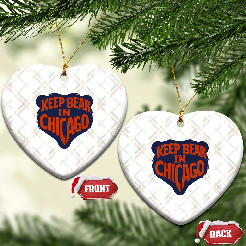 Keep Bear In Chicago CFB Ceramic Ornament Gift For Football Lovers TS12 Print Your Wear