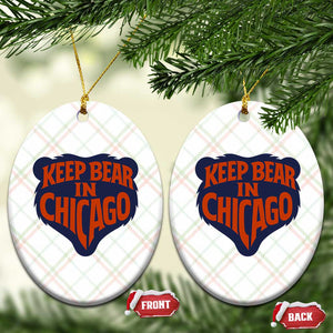 Keep Bear In Chicago CFB Ceramic Ornament Gift For Football Lovers TS12 Print Your Wear