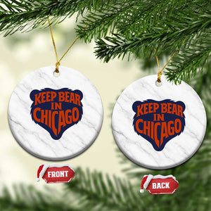 Keep Bear In Chicago CFB Ceramic Ornament Gift For Football Lovers TS12 1pc White Marble Print Your Wear