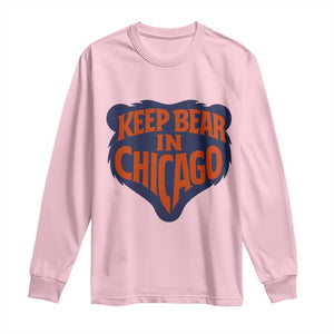 Keep Bear In Chicago CFB Long Sleeve Shirt Gift For Football Lovers TS12 Light Pink Print Your Wear