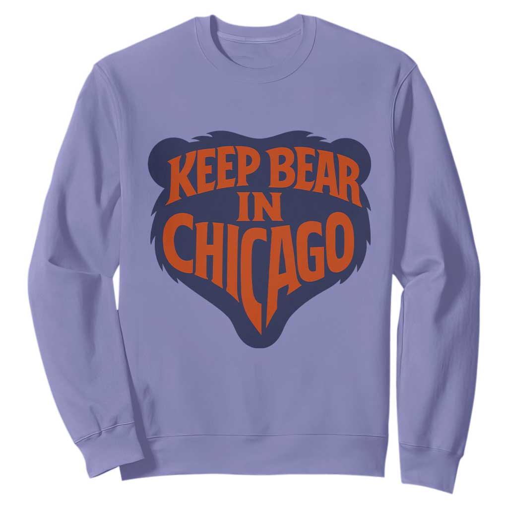 Keep Bear In Chicago CFB Sweatshirt Gift For Football Lovers TS12 Violet Print Your Wear
