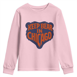 Keep Bear In Chicago CFB Youth Sweatshirt Gift For Football Lovers TS12 Light Pink Print Your Wear