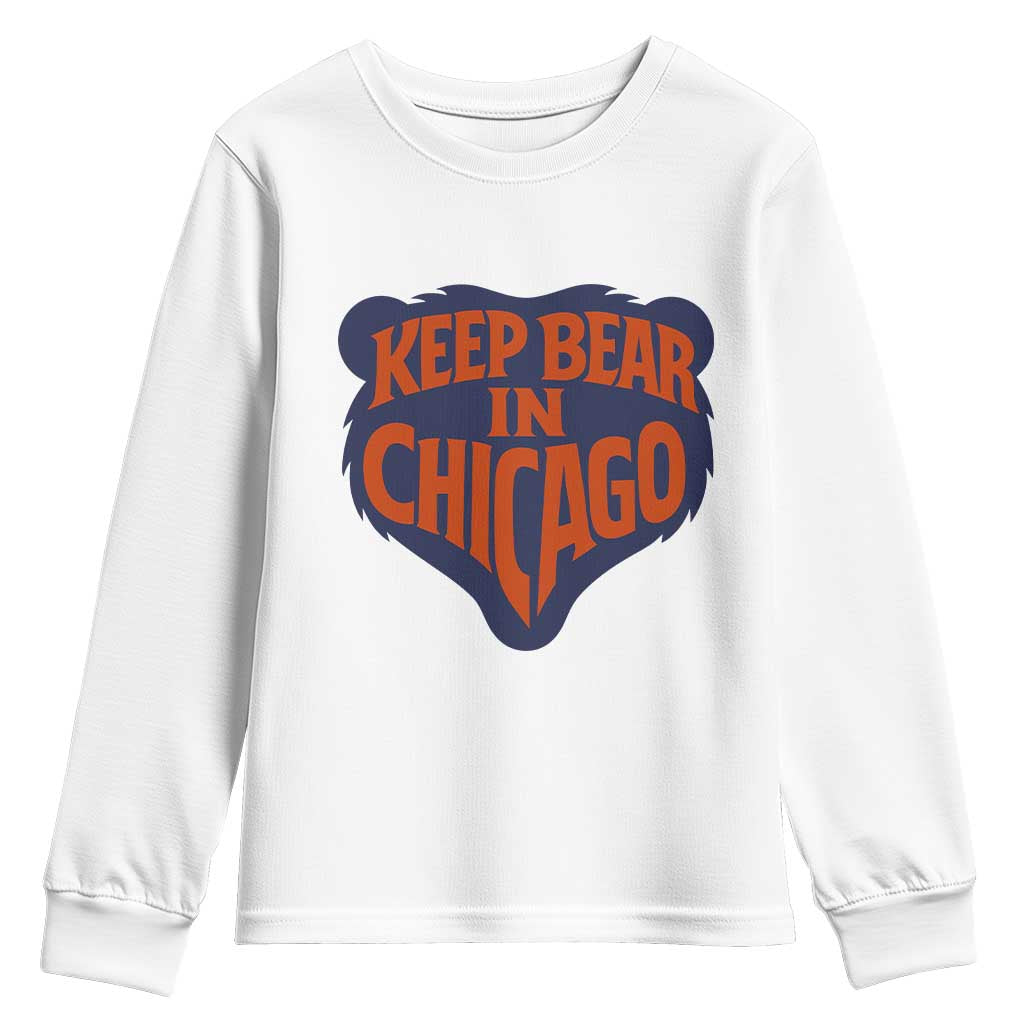 Keep Bear In Chicago CFB Youth Sweatshirt Gift For Football Lovers TS12 White Print Your Wear