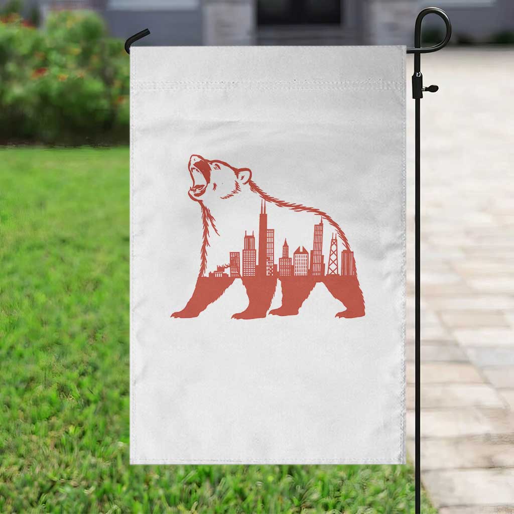 Chicago Skyline Bear Garden Flag Urban Streetwear Gift TS12 Print Your Wear