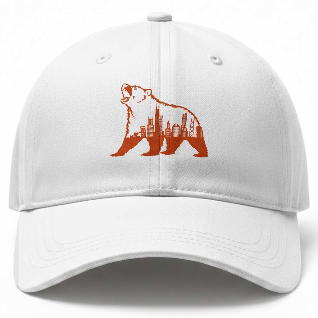 Chicago Skyline Bear Baseball Cap Urban Streetwear Gift TS12 Print Your Wear